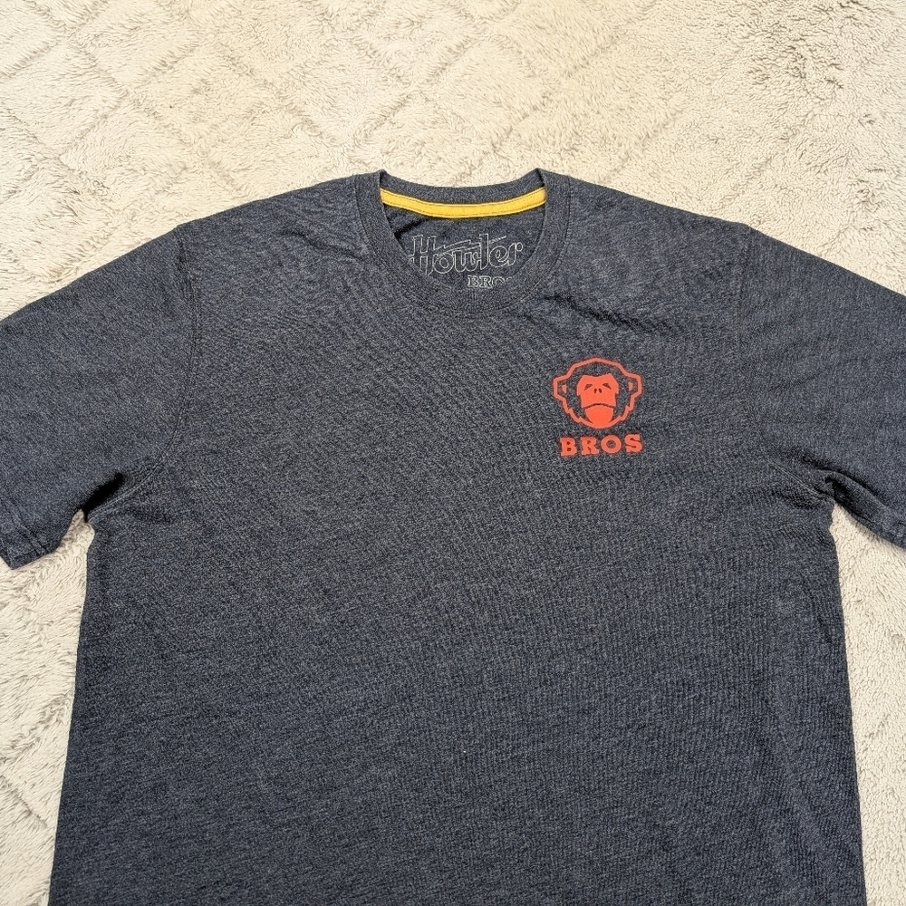 Howler Brothers Shirt Mens M Blue Navy Heather Select Short Sleeve Graphic Print - Picture 3 of 7